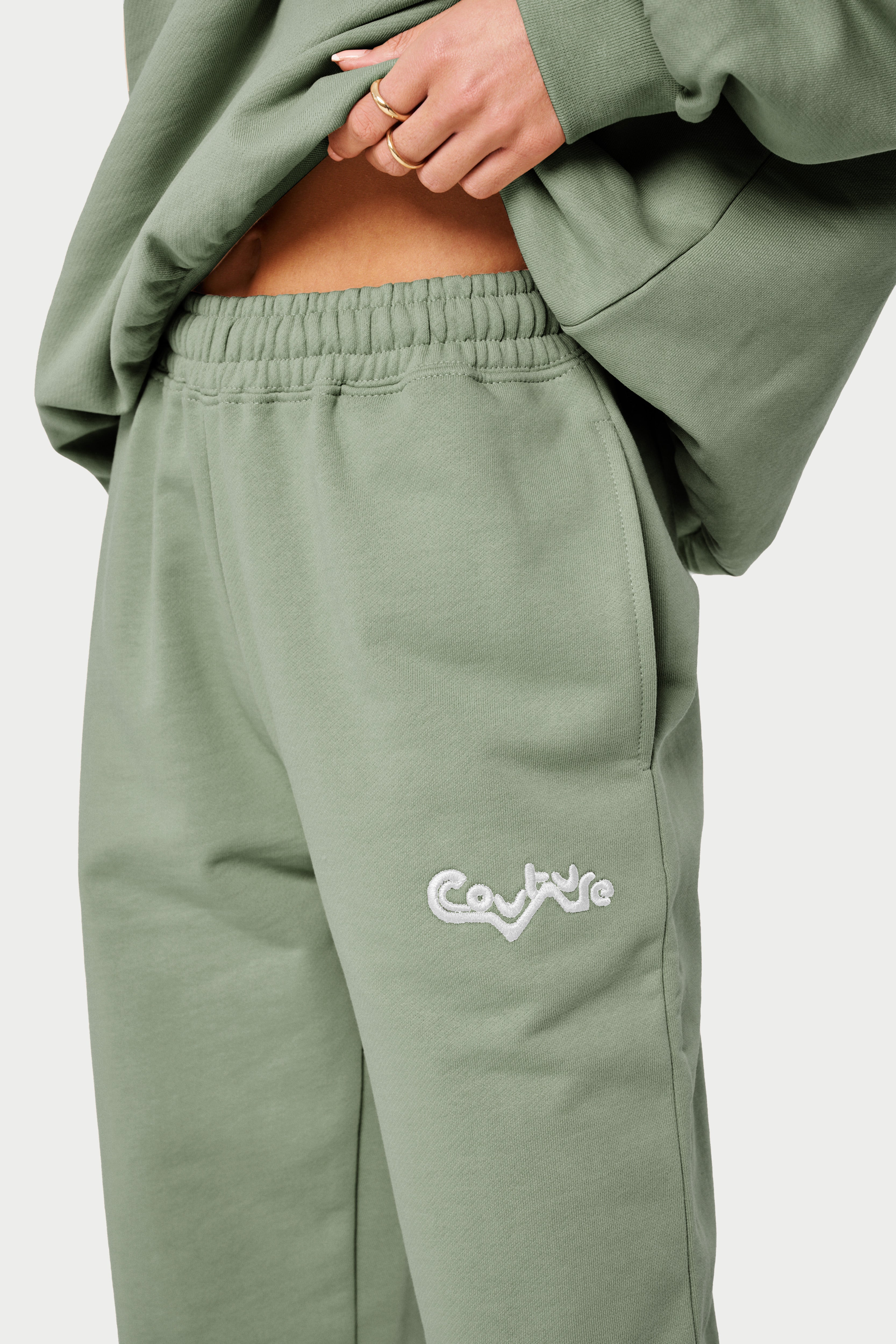 Womens sage green joggers hot sale