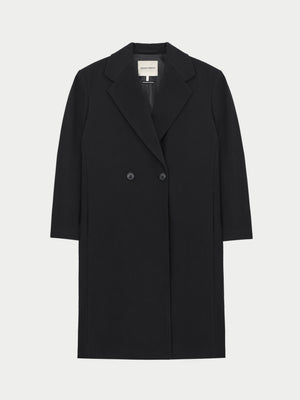 LONGLINE OVERCOAT - BLACK