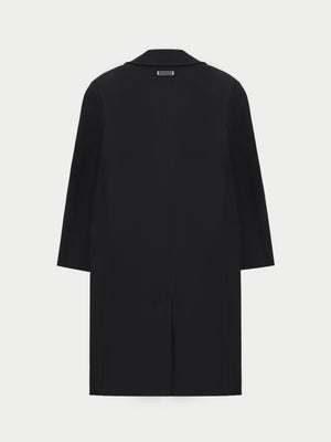 LONGLINE OVERCOAT - BLACK