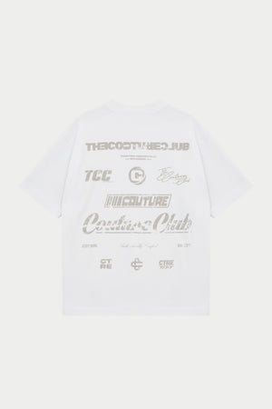 WASHED ARCHIVE LOGO GRAPHIC T-SHIRT - WHITE