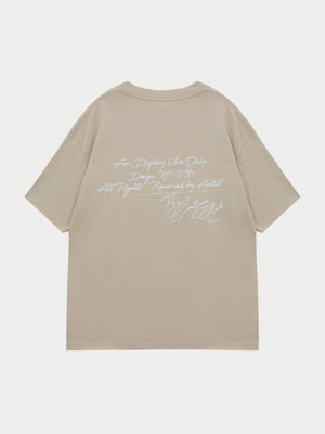 DISPLAY USE ONLY RELAXED T-SHIRT - BEIGE