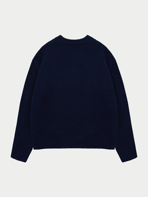 CTRE KNITTED SWEATSHIRT - NAVY