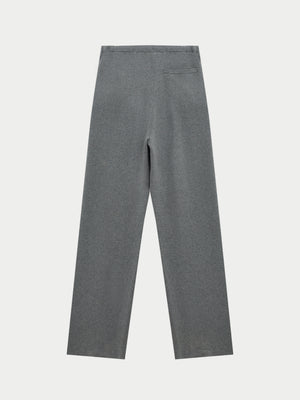 KNITTED RELAXED JOGGERS - GREY MARL