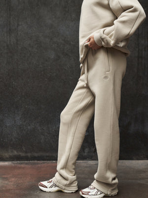 LAUNDERED CLASSICS STRAIGHT LEG JOGGERS - BEIGE