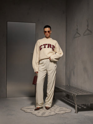 CTRE KNITTED SWEATSHIRT - OFF WHITE