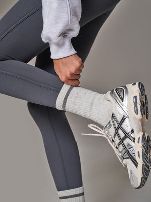 PILATES & PINOT GRIP SOCKS - GREY MARL