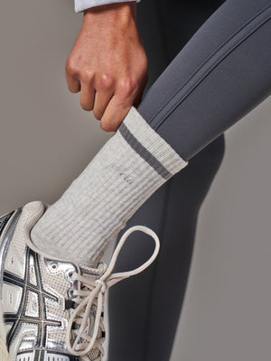 PILATES & PINOT GRIP SOCKS - GREY MARL