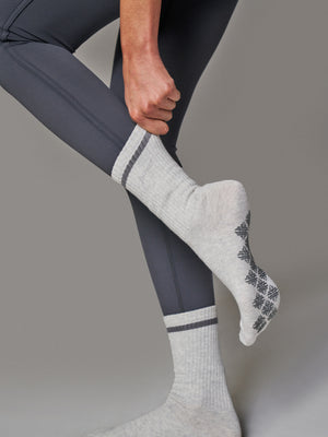 PILATES & PINOT GRIP SOCKS - GREY MARL