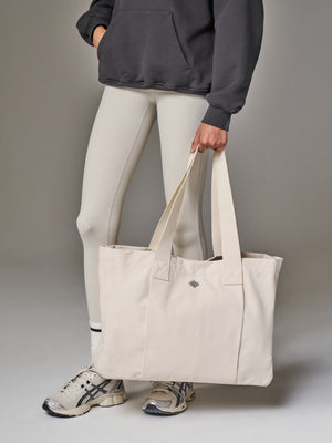 PILATES & PINOT LARGE TOTE BAG - OFF WHITE