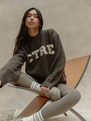 CTRE KNITTED SWEATSHIRT - BROWN