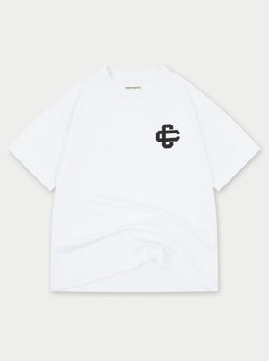 APPLIQUE EMBLEM T-SHIRT - WHITE