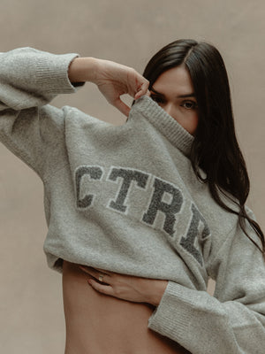 CTRE KNITTED SWEATSHIRT - GREY MARL