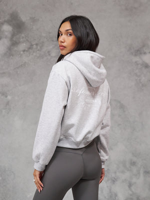 REFORMER & ROSE ZIP THROUGH HOODIE - GREY MARL