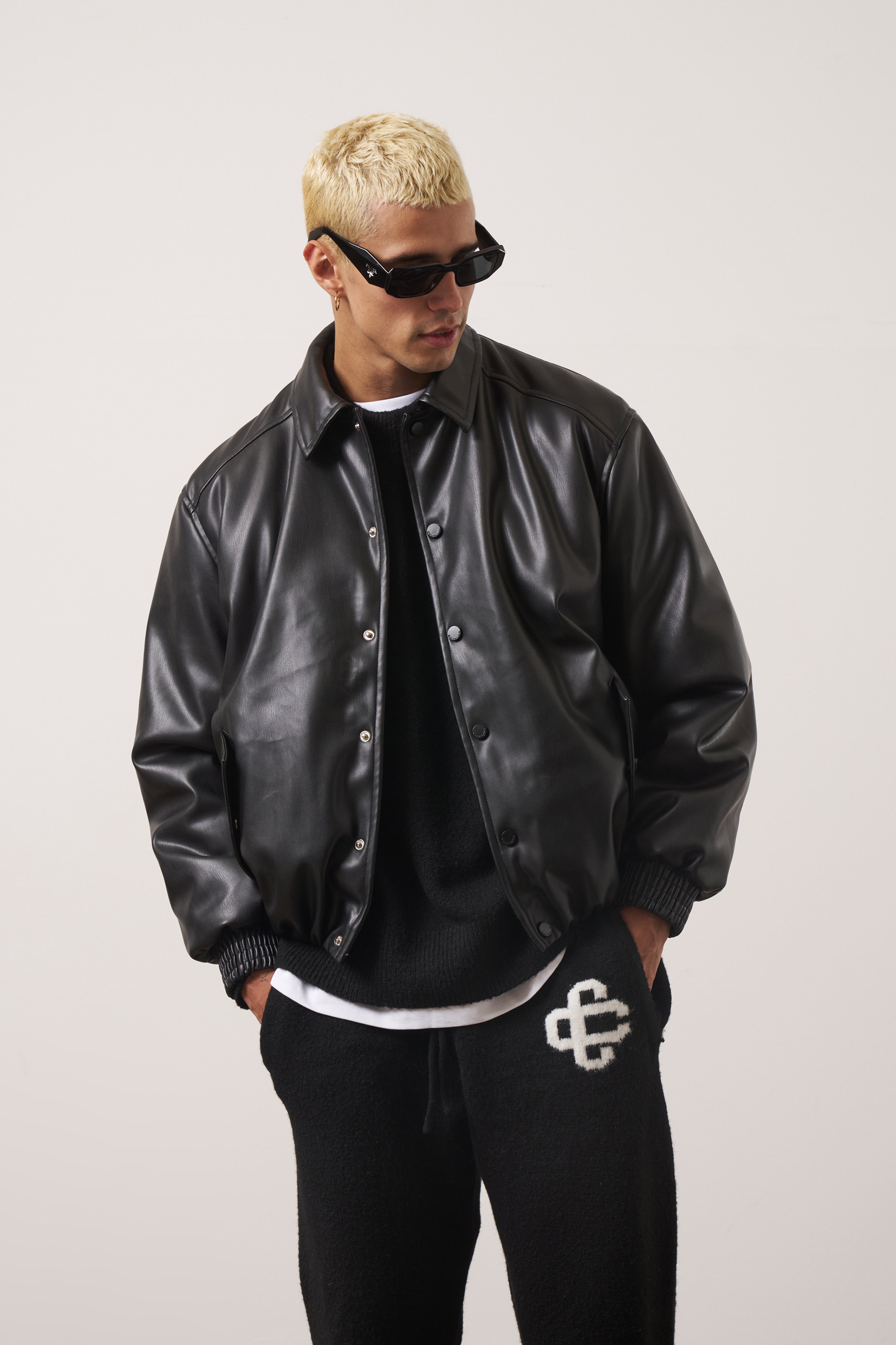 Couture club cheap leather jacket