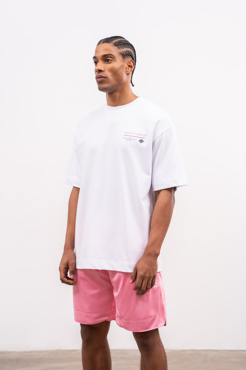 SCRIPT MULTI GRAPHIC T-SHIRT - PINK – The Couture Club