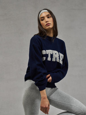 CTRE KNITTED SWEATSHIRT - NAVY