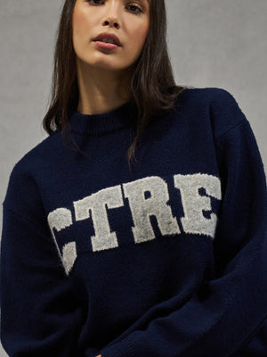 CTRE KNITTED SWEATSHIRT - NAVY