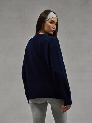 CTRE KNITTED SWEATSHIRT - NAVY