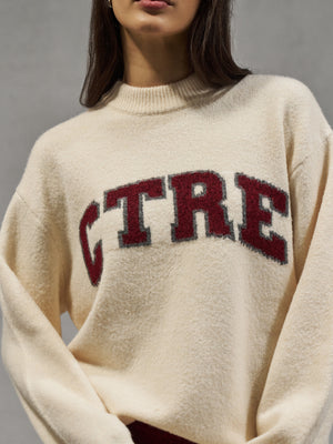 CTRE KNITTED SWEATSHIRT - OFF WHITE