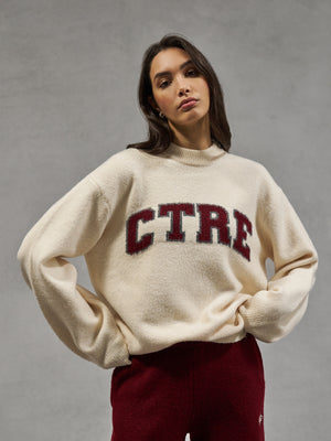 CTRE KNITTED SWEATSHIRT - OFF WHITE