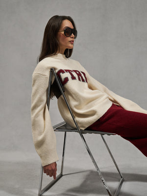 CTRE KNITTED SWEATSHIRT - OFF WHITE