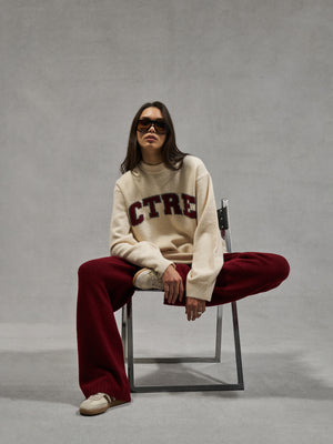 CTRE KNITTED SWEATSHIRT - OFF WHITE