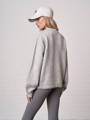 CTRE KNITTED SWEATSHIRT - GREY MARL