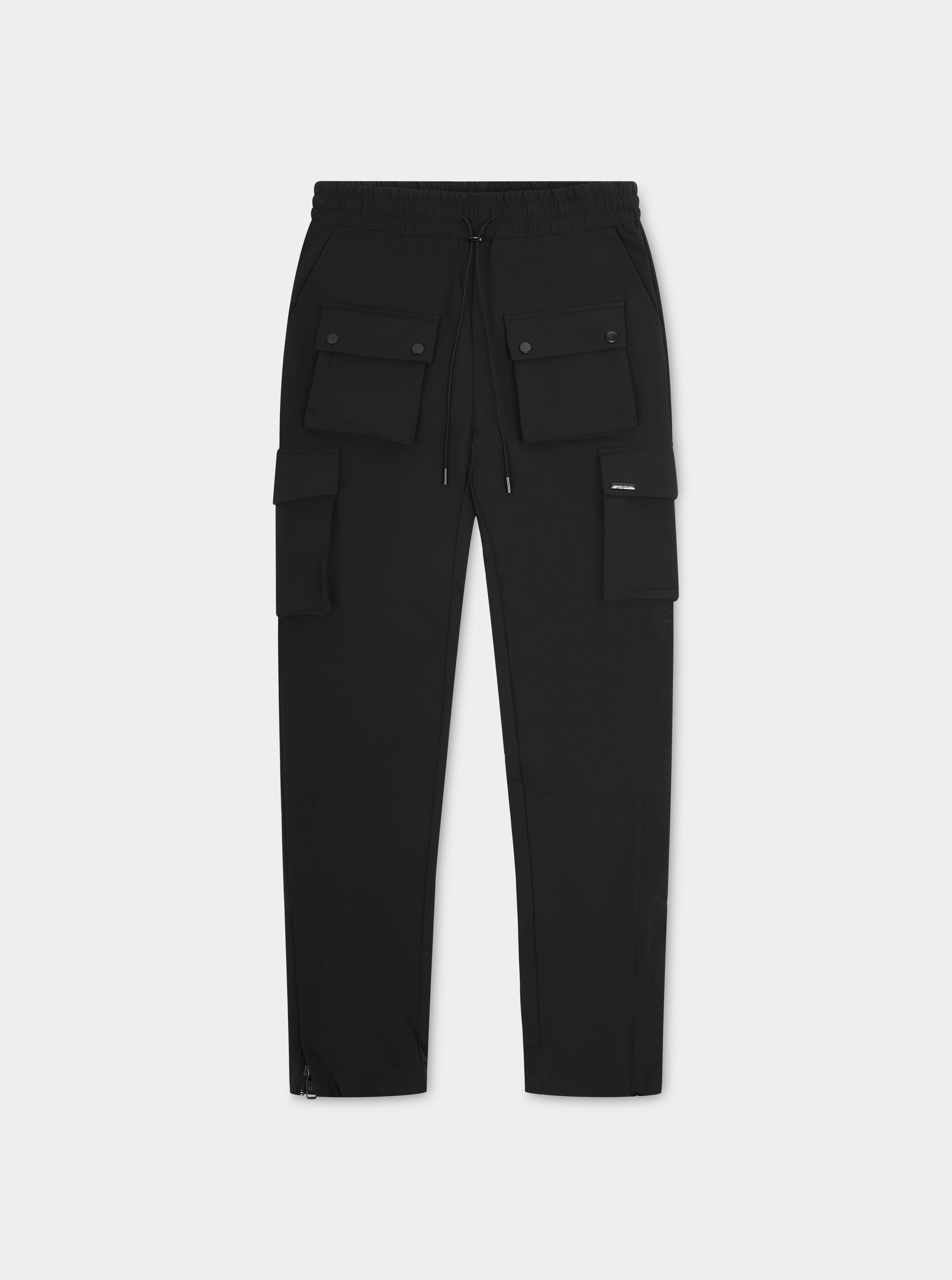 Black cargo hotsell pants with zippers