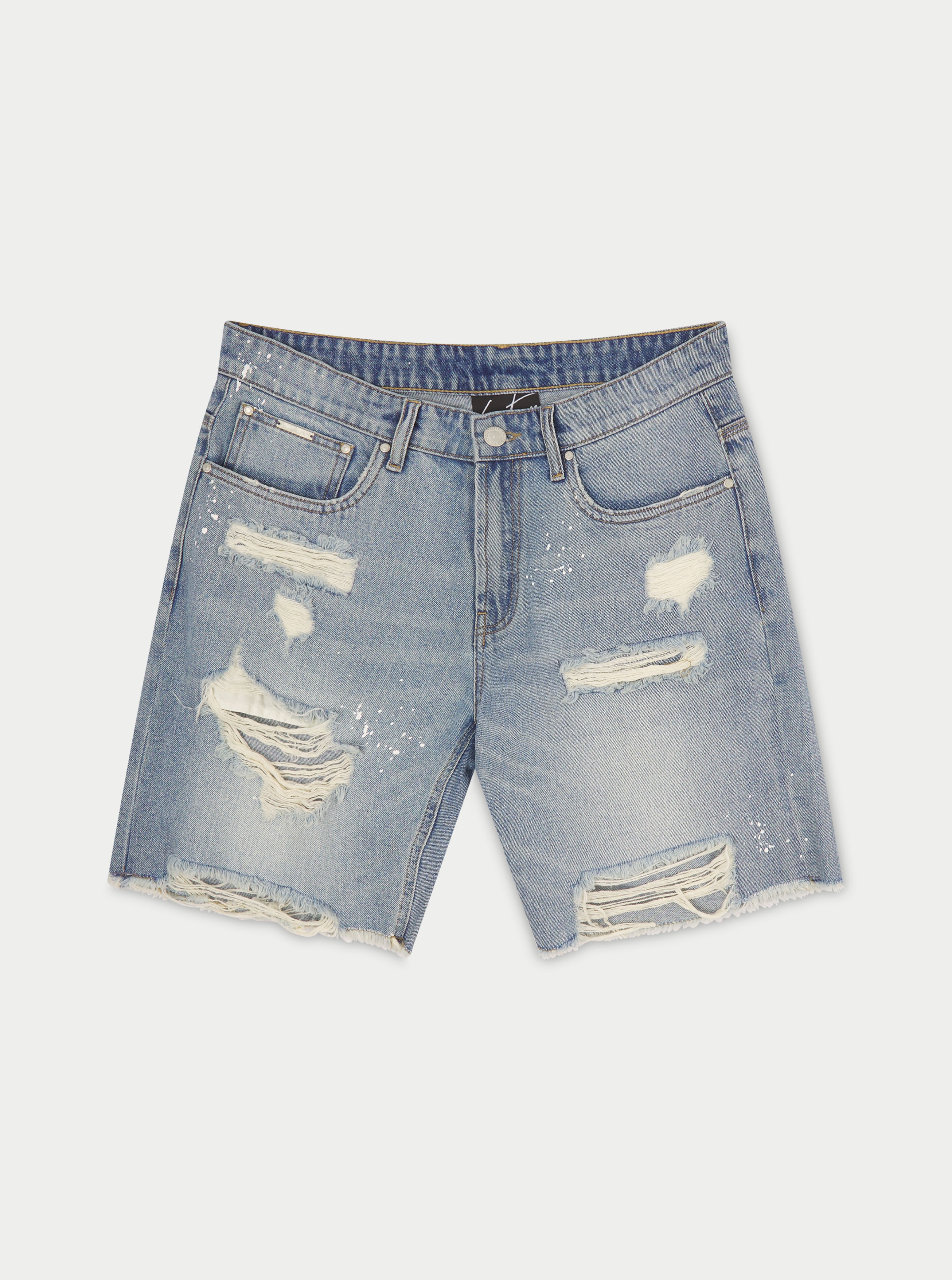 Distressed short shorts online