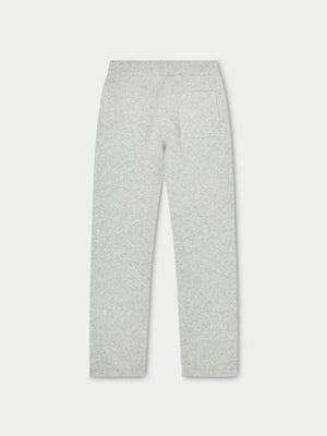 FLUFFY EMBLEM KNITTED JOGGERS - GREY MARL