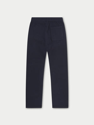 FLUFFY EMBLEM KNITTED JOGGERS - NAVY