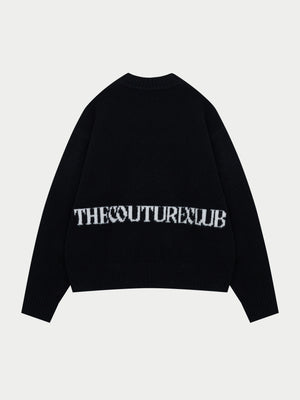 COPYRIGHT BRUSHED KNIT JUMPER - BLACK