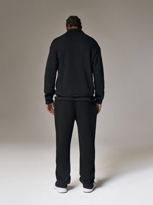 LAUNDERED CLASSICS POLO SWEATSHIRT - WASHED BLACK