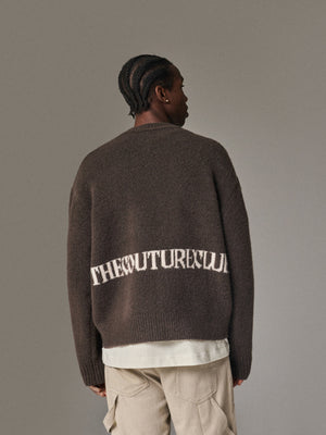 COPYRIGHT BRUSHED KNIT JUMPER - BROWN