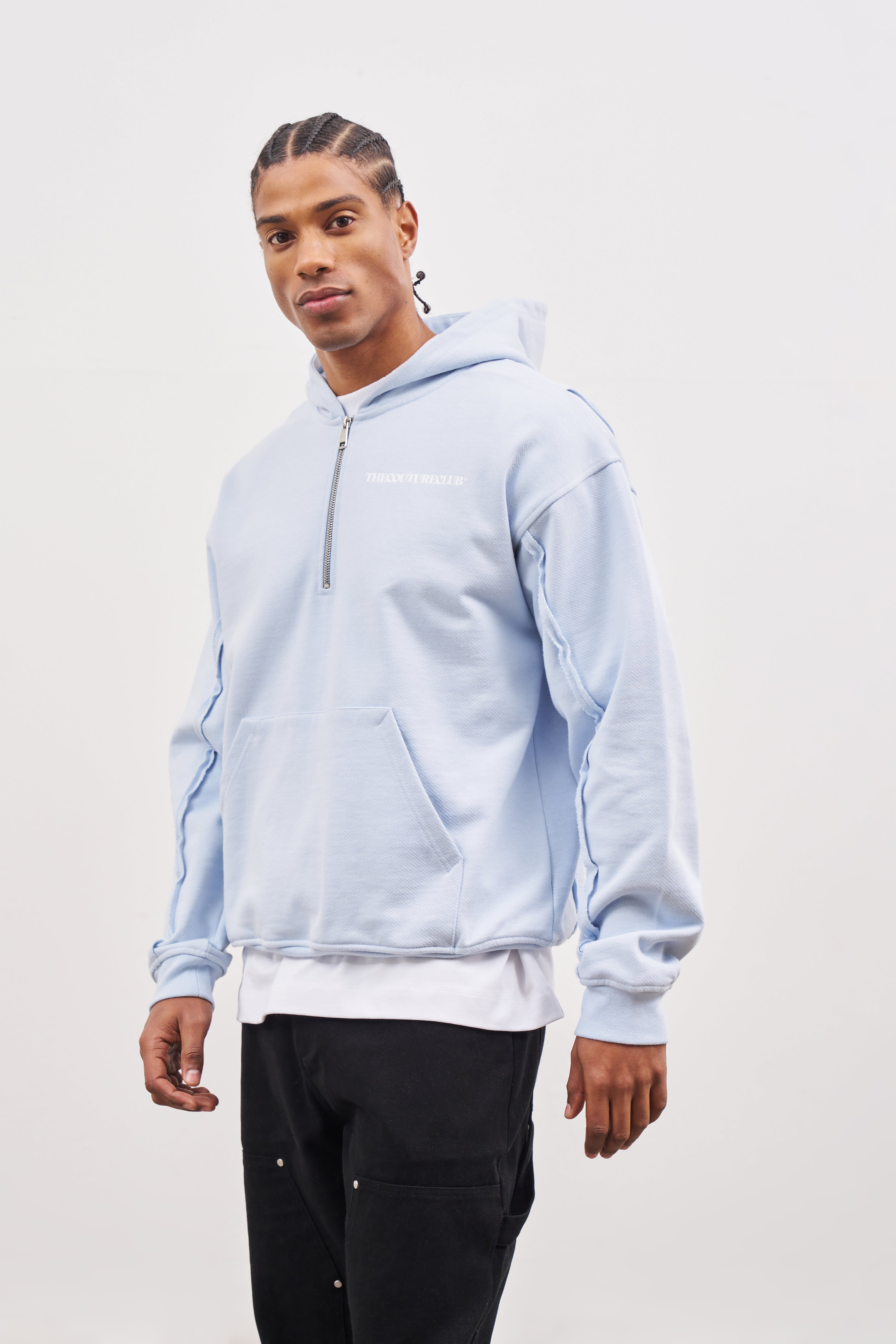 White blue sale hoodie