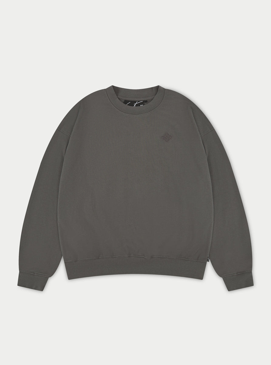 EMBLEM OVERSIZED SWEATSHIRT - CHARCOAL – The Couture Club
