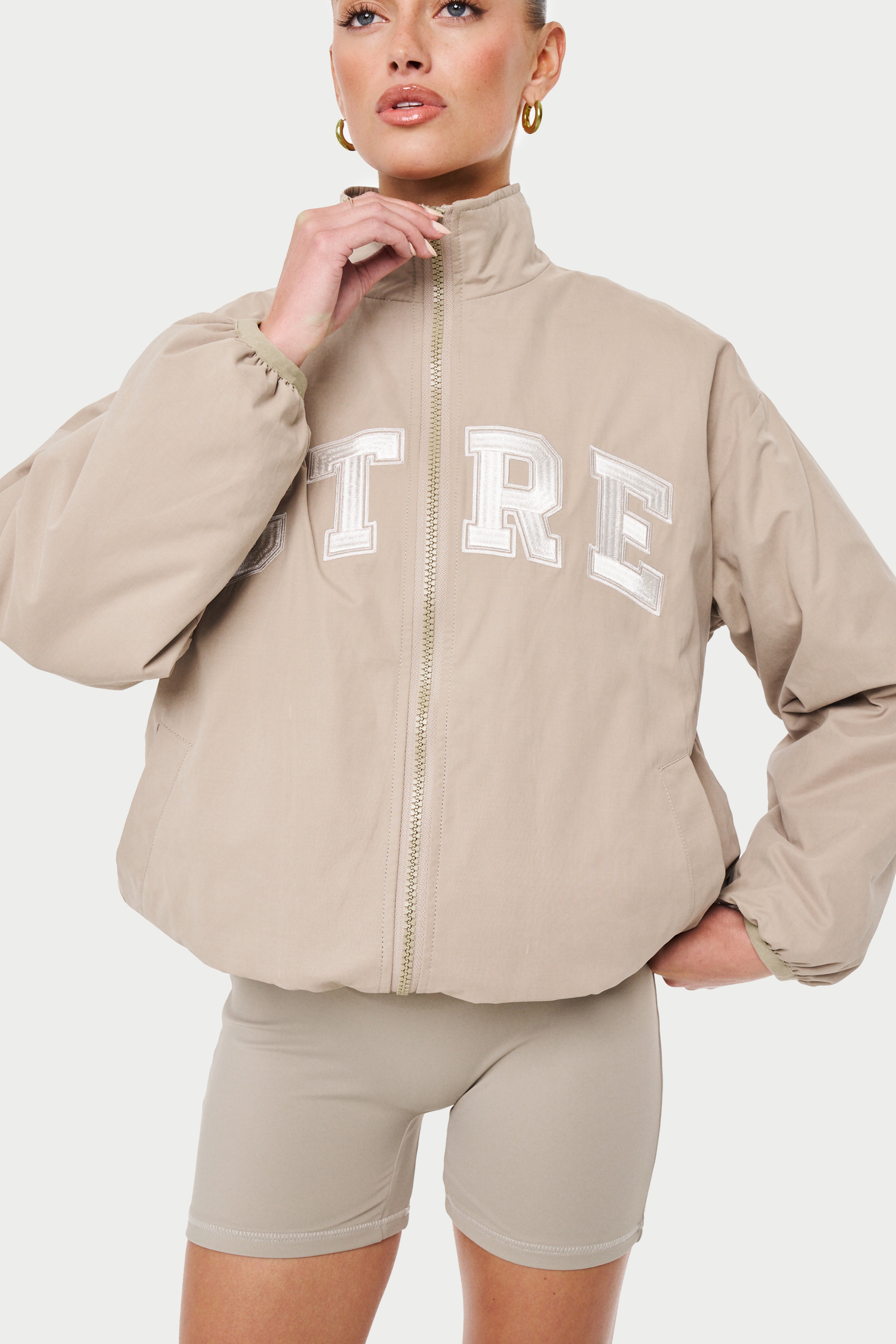 CTRE TRACK JACKET - BEIGE – The Couture Club