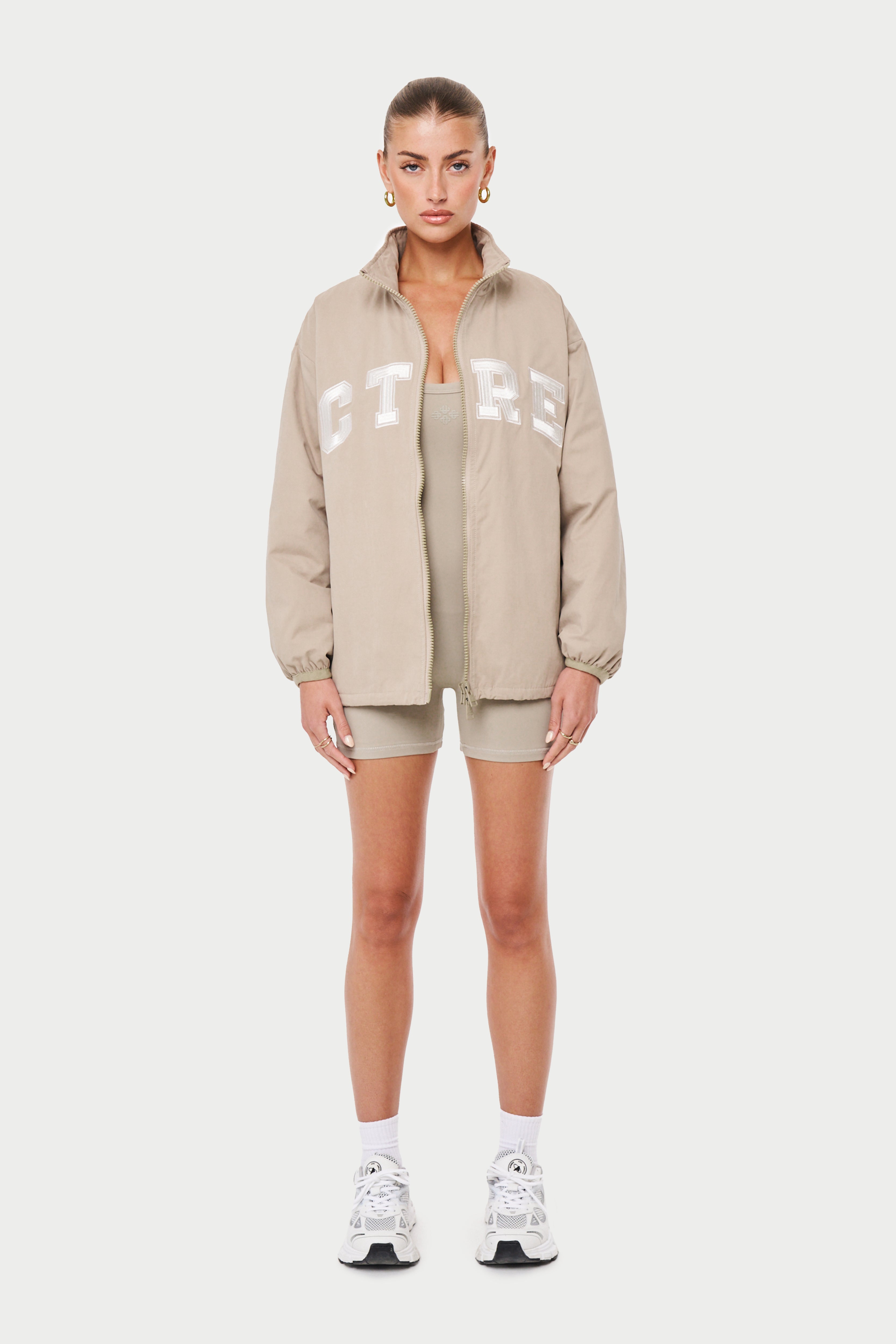 CTRE TRACK JACKET - BEIGE – The Couture Club