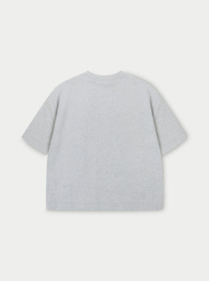 EMBLEM REGULAR FIT T-SHIRT - GREY MARL