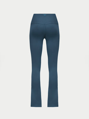 SCULPTING STRETCH ZIP HEM LEGGINGS - PETROL BLUE