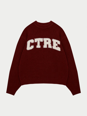 CTRE KNITTED SWEATSHIRT - BURGUNDY