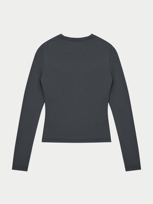 SCULPTING STRETCH LONG SLEEVE TOP - MIDNIGHT GREY