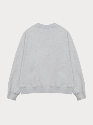 EMBOSSED SWEATSHIRT - GREY MARL