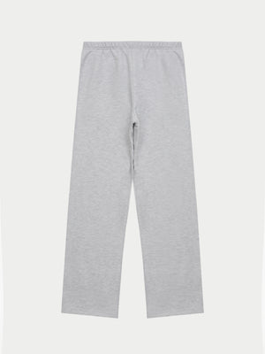 EMBOSSED STRAIGHT LEG JOGGERS - GREY MARL