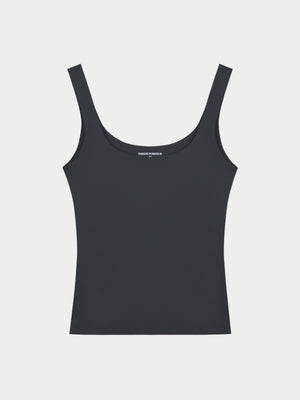 SCULPTING STRETCH SCOOP NECK SPORTS TOP - MIDNIGHT GREY