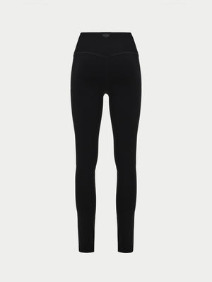 SCULPTING STRETCH CROSSOVER WAISTBAND LEGGINGS - BLACK