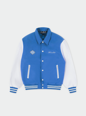 EMBLEM CHENILLE VARSITY JACKET - COBALT