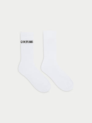 COPYRIGHT SPORTS SOCK - WHITE/BLACK