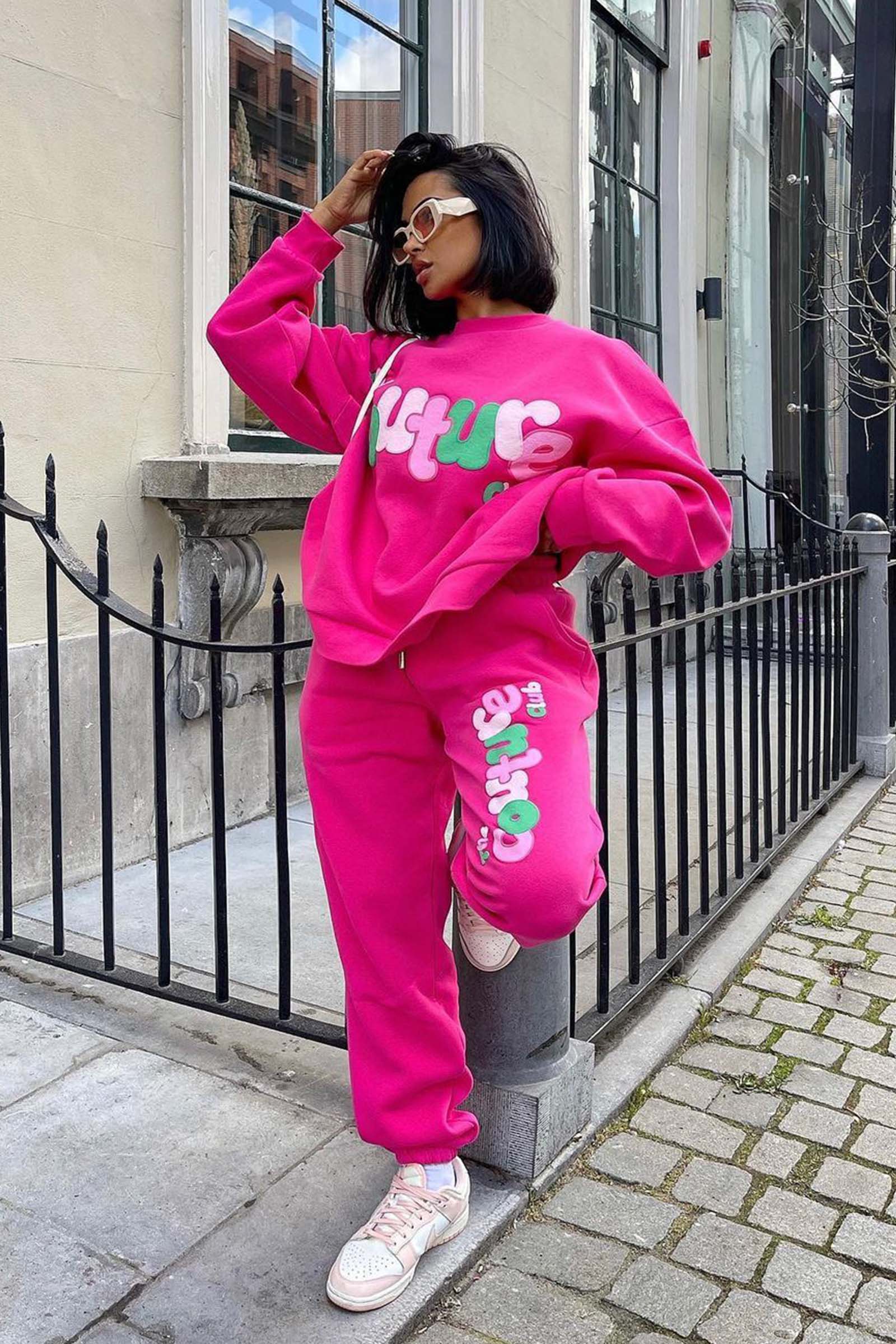 Pink Couture Bubble Oversized Sweatshirt The Couture Club