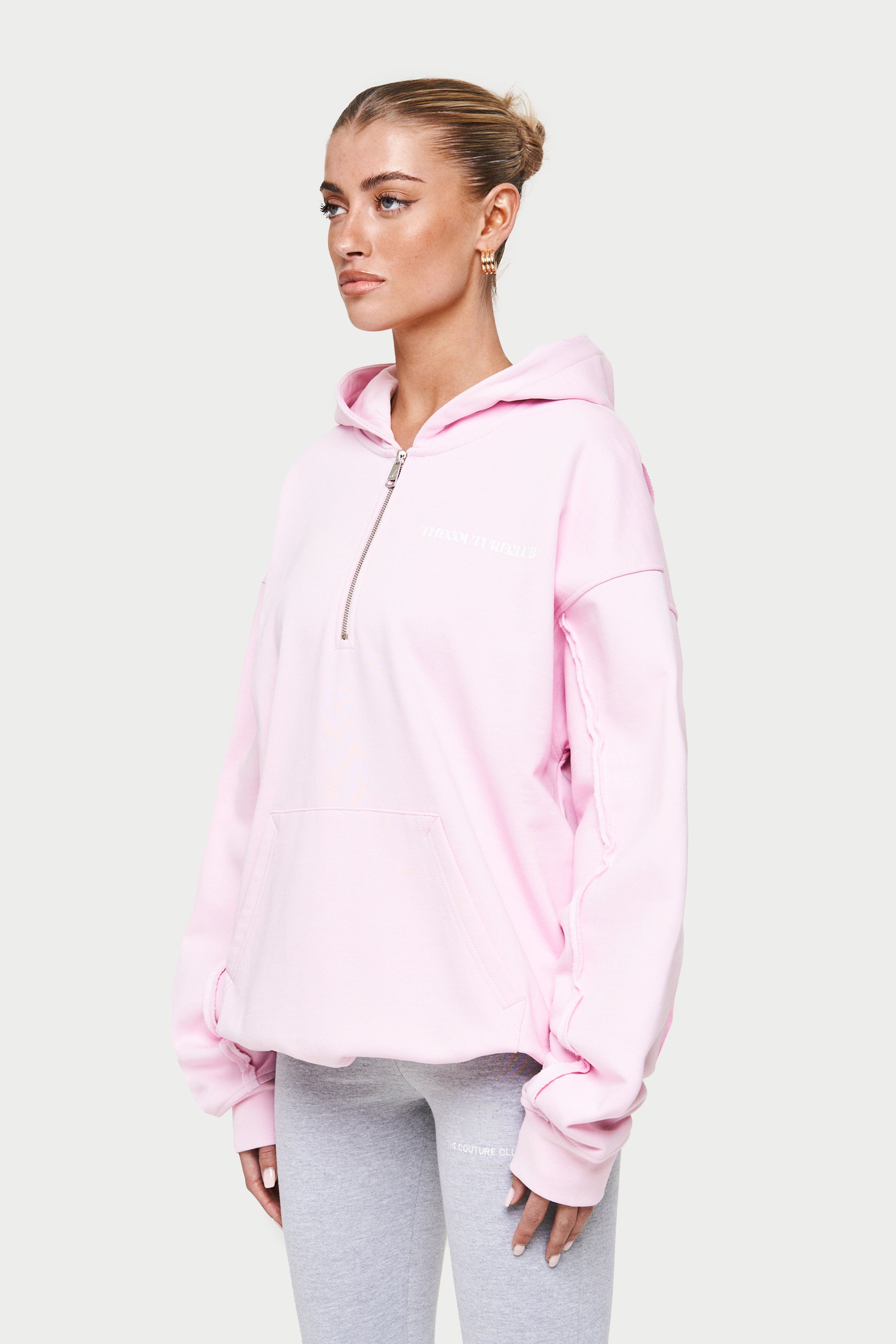 Pink quarter 2024 zip jacket